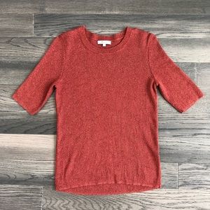 2/$15 MixMatch Madewell Red Gold Thread Stretch Top